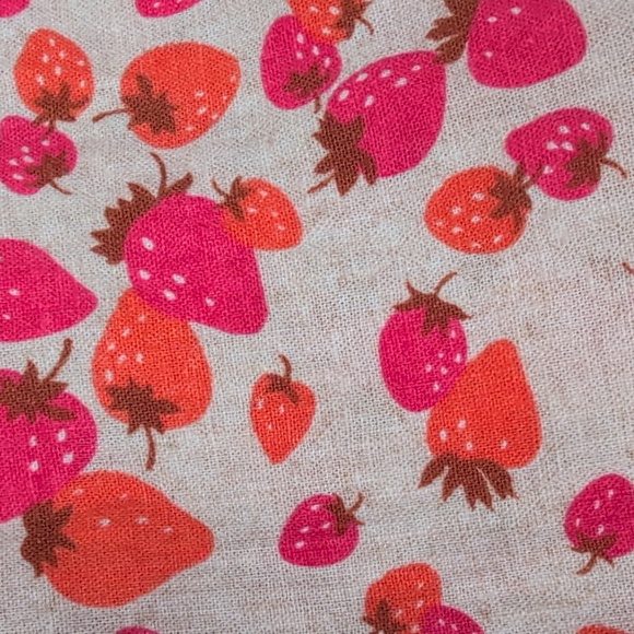 Ann Taylor Linen Blend Strawberry Print Dress Size 4 - Picture 11 of 11